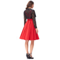 Belle Poque Red Color Pin Up Vestidos Retro Casual Party Robe 50s Vintage Dress Women Summer Dress BP000091-2